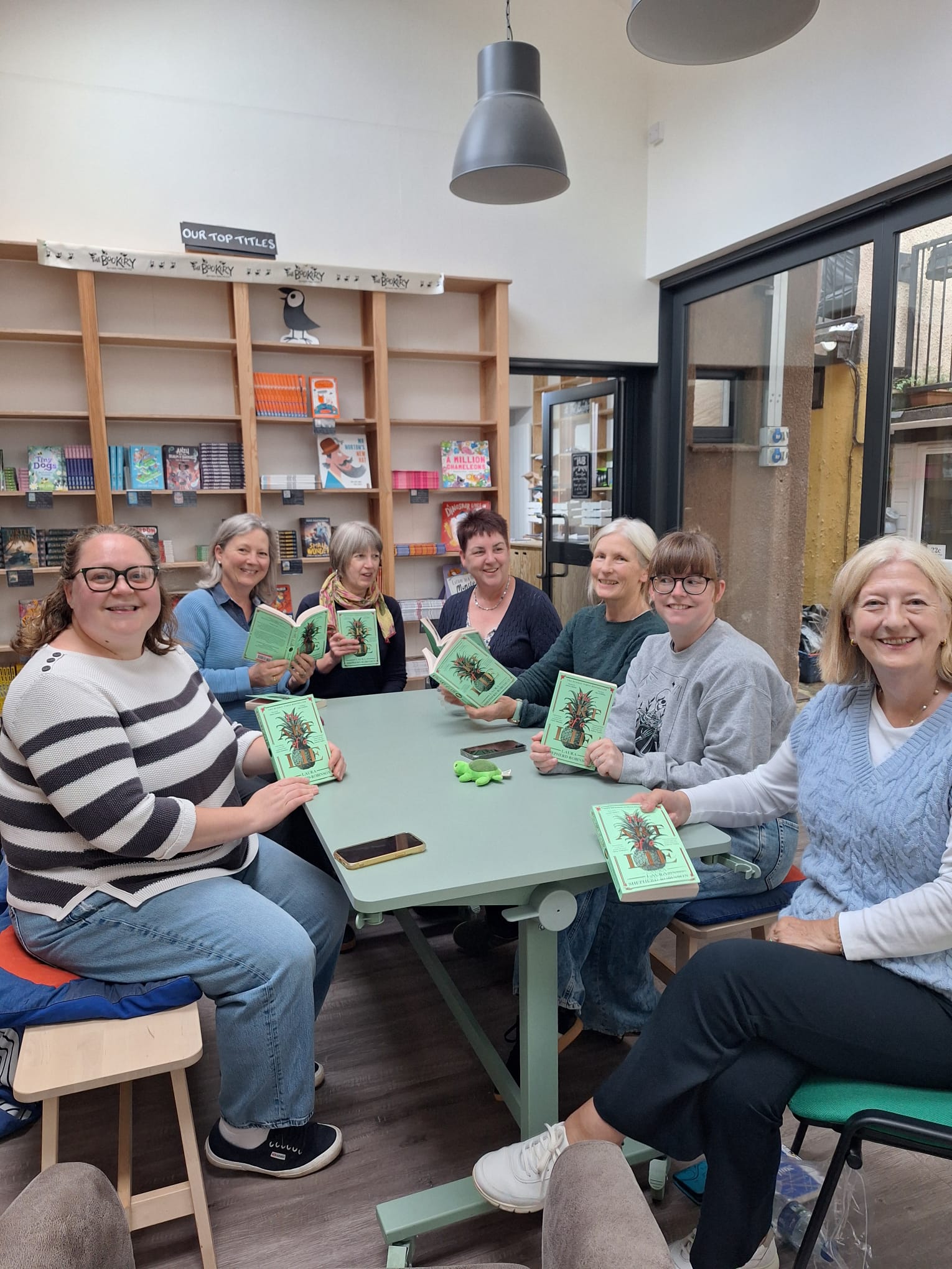 Book group in book shop