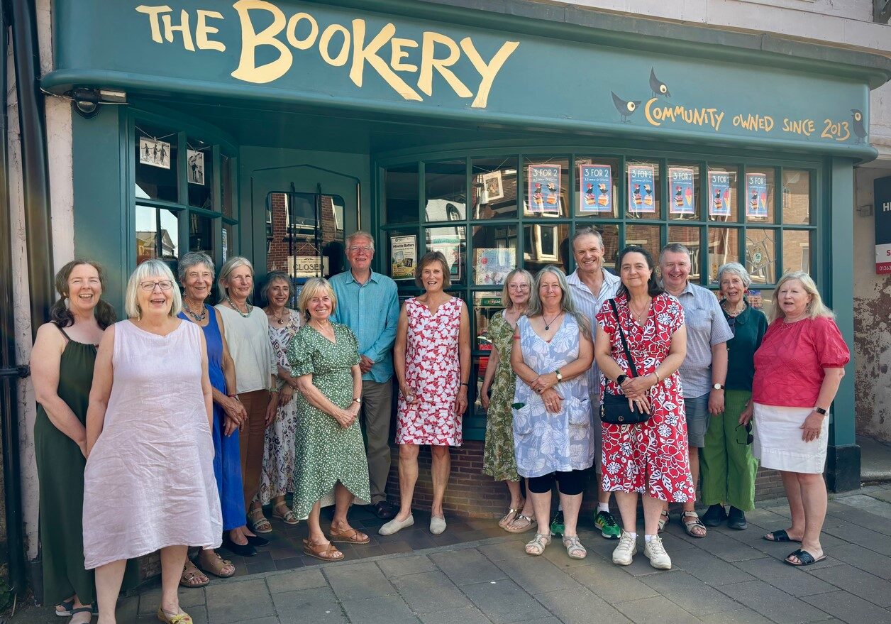 The Bookery's volunteers stood in a row in front of the shop